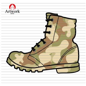 CAMOUFLAGE BOOTS SVG FILE