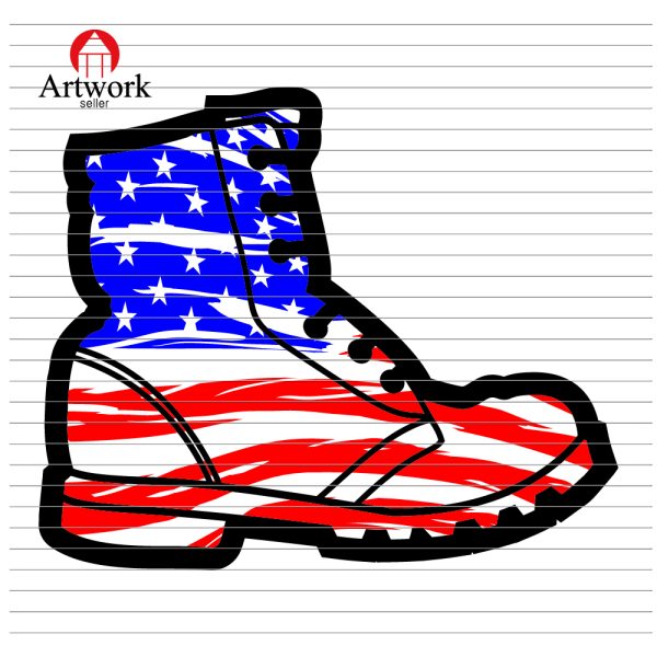 ARMY BOOTS SVG AMERICAN