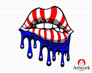DRIPPING LIPS SVG FILE