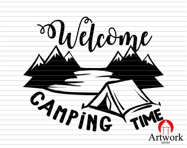 WELCOME CAMPING TIME SVG