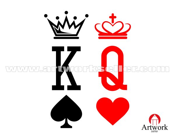 KING QUEEN CARD SVG